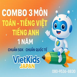 COMBO TIẾNG ANH + TIẾNG VIỆT + TOÁN TIỂU HỌC – 1 NĂM