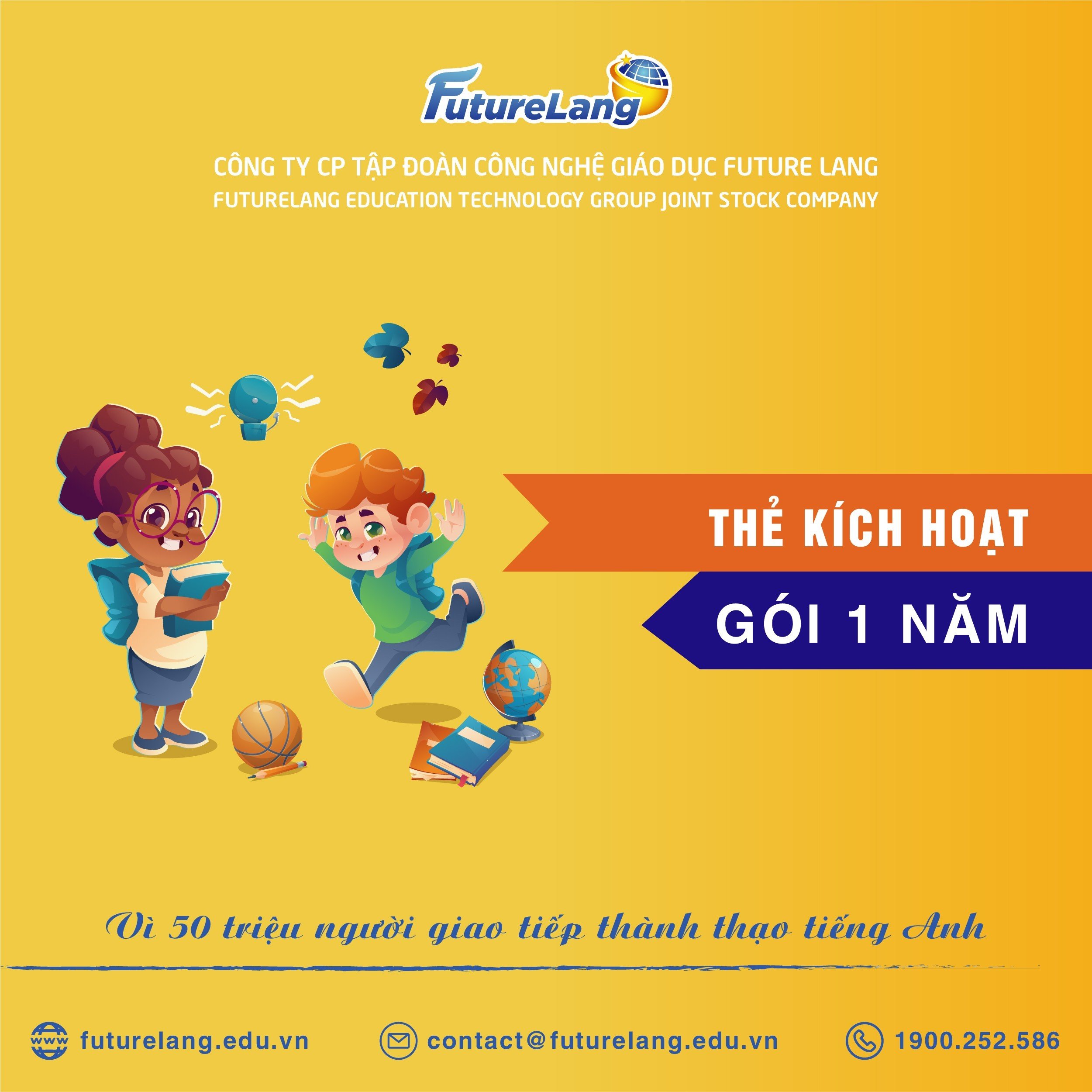 Thẻ VIP PRO Tiếng Anh 1 năm